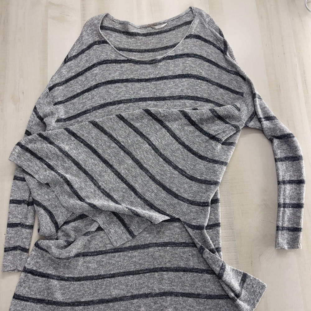 FREE PEOPLE oversized boho striped tunic top sweater M - Picture 3 of 5
